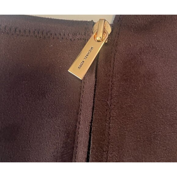 Michael Kors Lex Chocolate Brown Suede Side Zip Over the Knee Boots Size 7.5 New - Picture 9 of 11